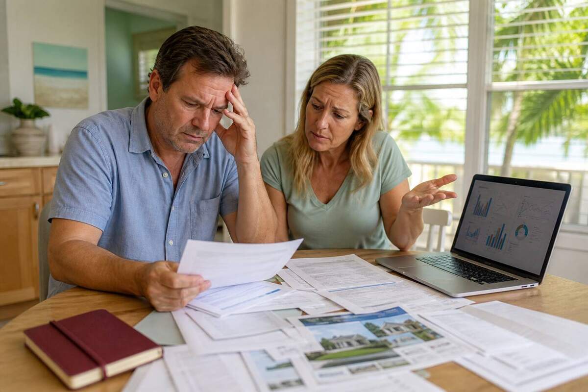 First-time homebuyers in Ocala overwhelmed by loan paperwork and conflicting mortgage advice at the 