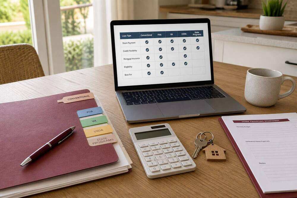 Mortgage paperwork and planning tools for comparing loan options